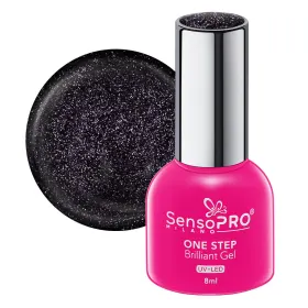 Oja OneStep SensoPRO 8ml - Strălucire și ușurință în aplicara Oja Semipermanenta One Step SensoPRO Milano 8ml - Black Jeweles #81