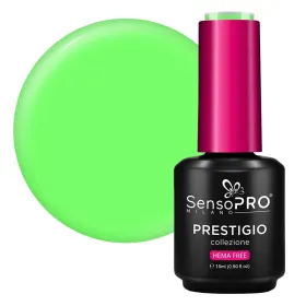 Oja PRESTIGIO SensoPRO 15ml - Culoare și Strălucira Oja Semipermanenta PRESTIGIO SensoPRO Milano - Atomic Green 15ml