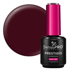 Oja PRESTIGIO SensoPRO 15ml - Culoare și Strălucira Oja Semipermanenta PRESTIGIO SensoPRO 15ml - Burgundy Night