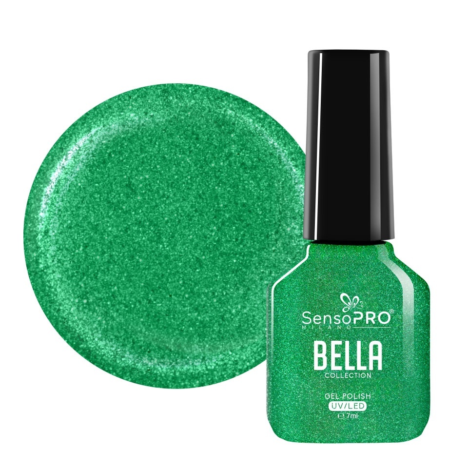 Oja SensoPRO BELLA 7ml - Culori Vibrante și Rezistență Oja Semipermanenta SensoPRO Milano - Green Burst, 7ml