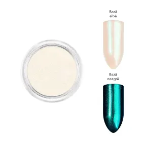 Pigmenti pentru Unghii – Culoare și Strălucira pigment unghii Chrome Moonlight LUXORISE, Celestial Brilliance