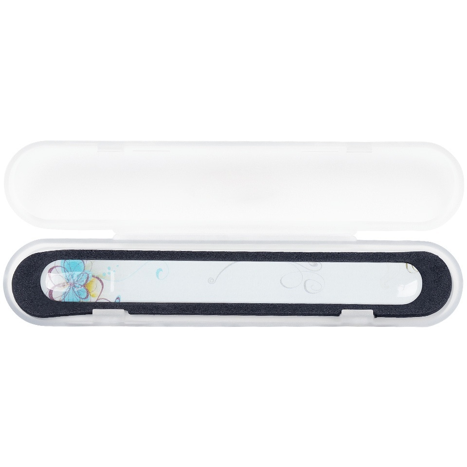 Buffer pentru Unghii - Îngrijire și Finisare Perfectă Buffer pentru Unghii - Pila de Sticla Nano Glass File LUXORISE in Etui, Flower Grace