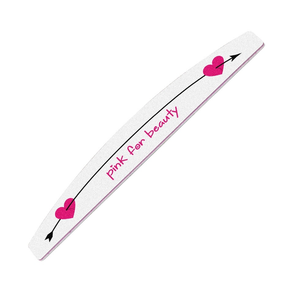 Buffer pentru Unghii - Îngrijire și Finisare Perfectă buffer pentru unghii - Pila Unghii Semiluna 100/180 SensoPRO Milano - Heart Style #04