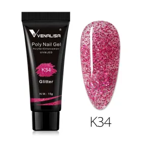 Produse Polygel pentru Unghii - Estetica Perfectă Produse Polygel pentru Unghii - Poly-gel color Venalisa 15g nuanta K-34