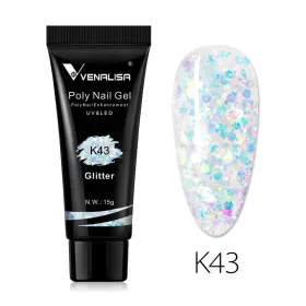 Produse Polygel pentru Unghii - Estetica Perfectă Produse Polygel pentru Unghii - Poly-gel color Venalisa 15g nuanta K-43