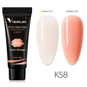 Produse Polygel pentru Unghii - Estetica Perfectă Produse Polygel pentru Unghii - Gel Polygel Color Venalisa 15g TERMO K-58