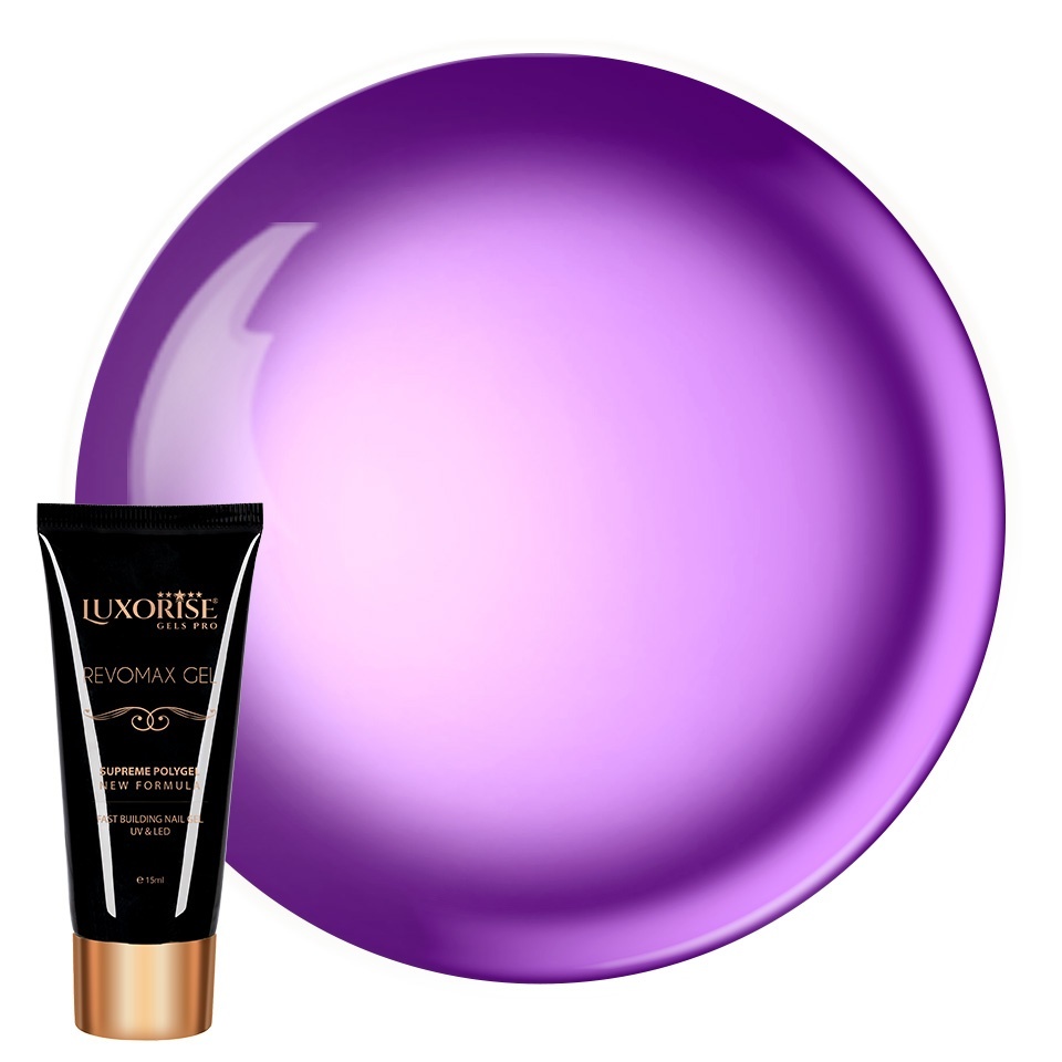 Polygel GlassStyle - REVOMAX GEL LUXORISE Mystic Orchid, 15ml