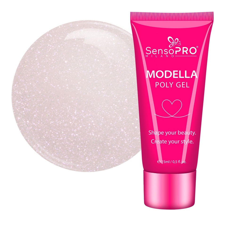 Polygel MODELLA SensoPRO Milano - Blush Pearl, 15ml