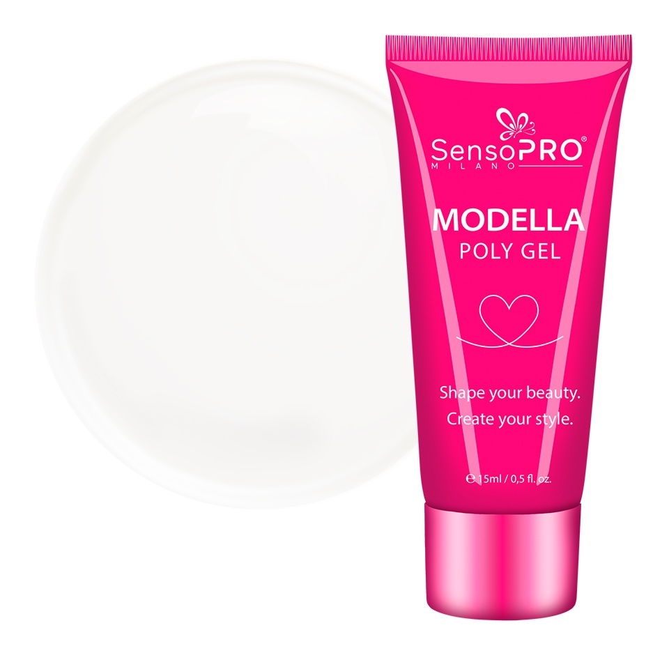 Polygel MODELLA SensoPRO Milano - Glass Clear, 15ml