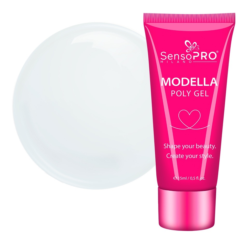 Polygel - MODELLA: Soluția Ideală pentru Unghii Perfecta Polygel - MODELLA SensoPRO Milano - Milky White, 15ml