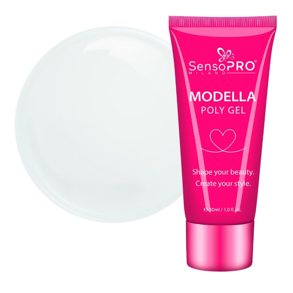 Polygel - MODELLA: Soluția Ideală pentru Unghii Perfecta Polygel - MODELLA SensoPRO Milano - Milky White, 30ml