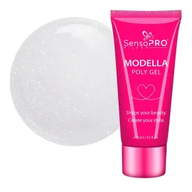 Polygel - MODELLA: Soluția Ideală pentru Unghii Perfecta Polygel - MODELLA SensoPRO Milano - Silver Glitz, 15ml
