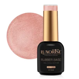 Rubber Base LUXORISE 10ml - Baza Perfectă pentru Unghi bază unghii Rubber Base LUXORISE - Pecan Aroma 10ml