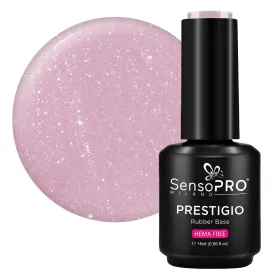 Rubber Base PRESTIGIO 15ml - Baza Perfectă pentru Unghi Rubber Base PRESTIGIO SensoPRO Milano - Berry Swirl 15ml