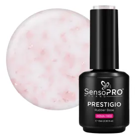Rubber Base PRESTIGIO 15ml - Baza Perfectă pentru Unghi Rubber Base PRESTIGIO SensoPRO Milano - Bubble Charm 15ml