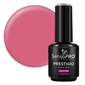 Rubber Base PRESTIGIO 15ml - Baza Perfectă pentru Unghi Rubber Base PRESTIGIO SensoPRO Milano - Candy Beam 15ml