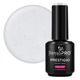 Rubber Base PRESTIGIO 15ml - Baza Perfectă pentru Unghi Rubber Base PRESTIGIO SensoPRO Milano - Baza Perfectă pentru Unghii