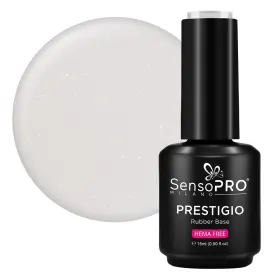 Rubber Base PRESTIGIO 15ml - Baza Perfectă pentru Unghi Rubber Base PRESTIGIO SensoPRO Milano - Baza Perfectă pentru Unghii