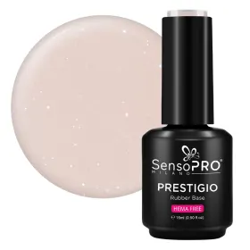 Rubber Base PRESTIGIO 15ml - Baza Perfectă pentru Unghi Bază Rubber PRESTIGIO SensoPRO Milano - Vanilla Dream 15ml