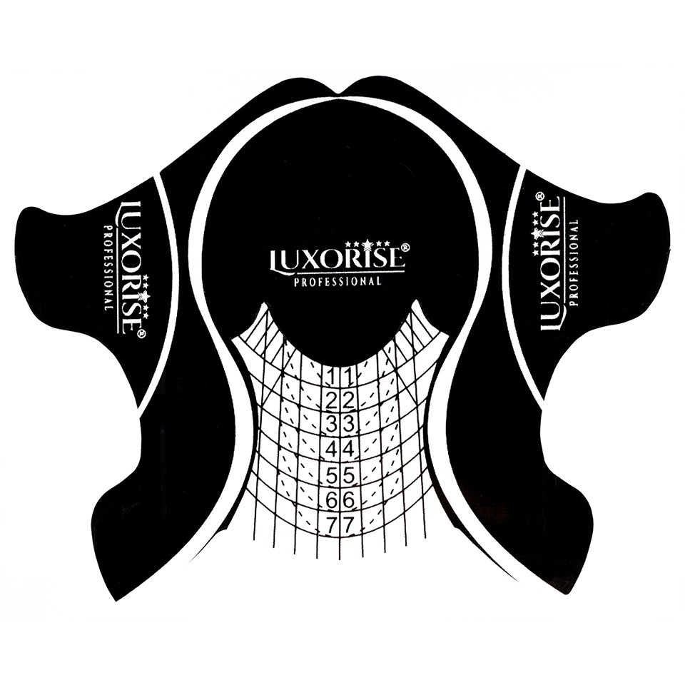 Sabloane Constructie - Soluții pentru Unghii Perfecta sabloane unghii gel plastifiate luxorise black, 50 buc