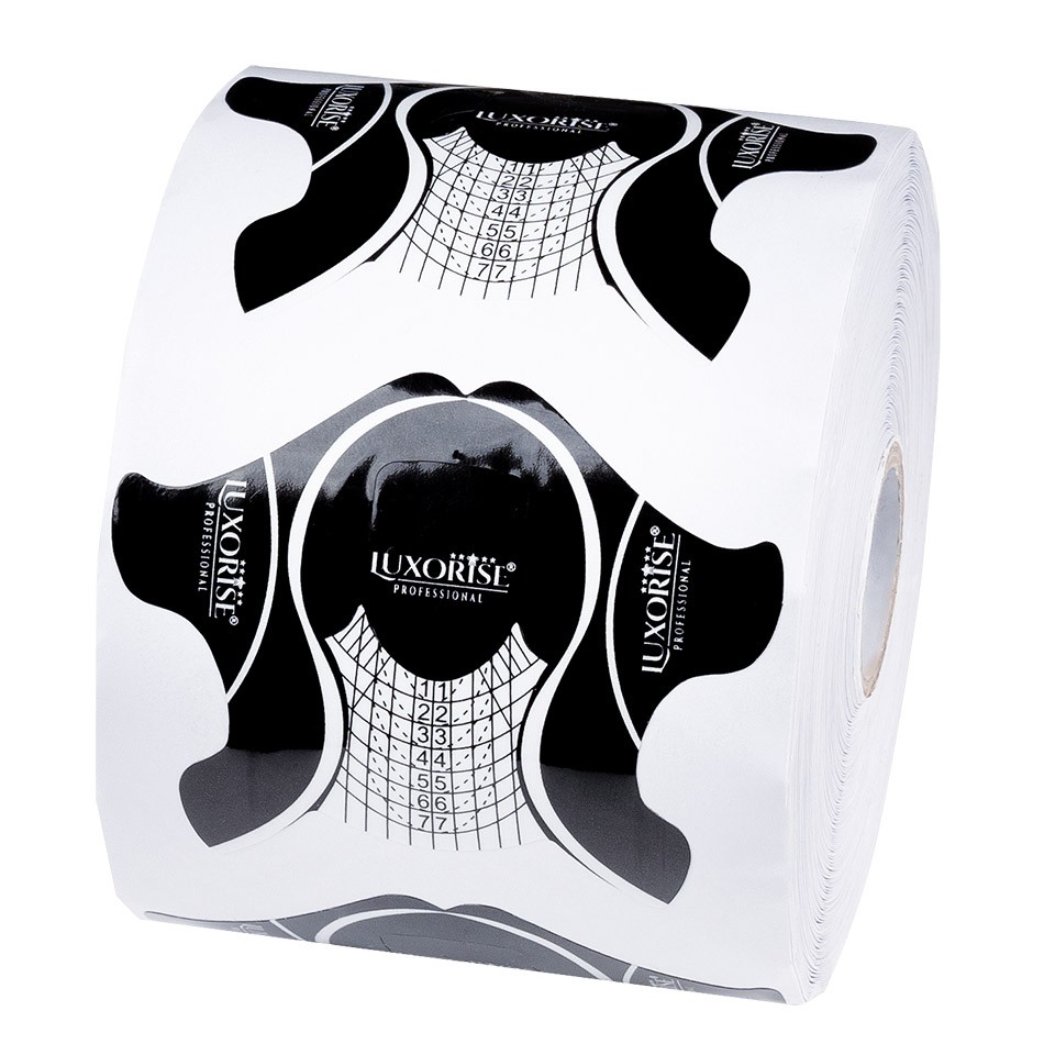 Sabloane Constructie - Soluții pentru Unghii Perfecta sabloane unghii gel plastifiate luxorise black, 500 buc