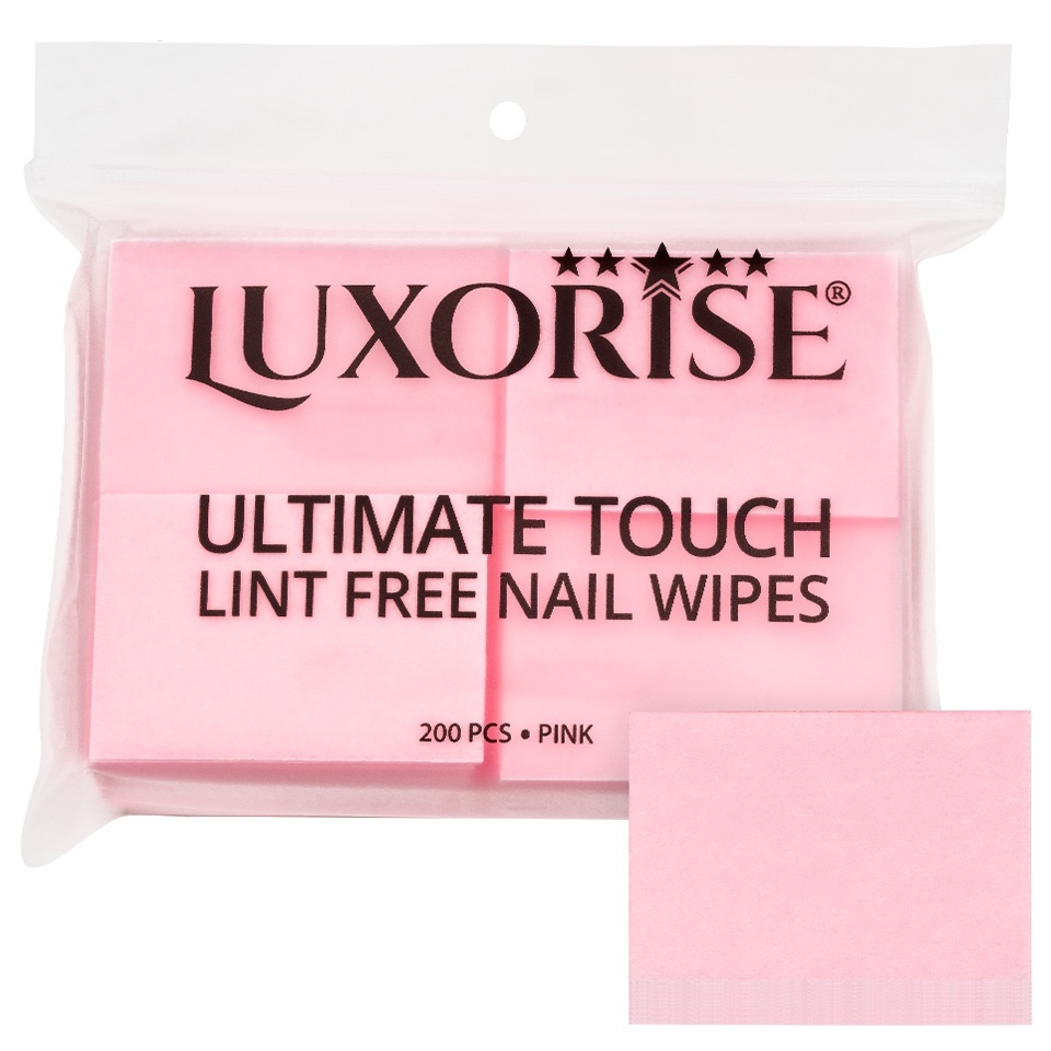 Servetele Unghii - Îngrijire Simplă și Eficientă Servetele Unghii - Ultimate Touch LUXORISE, Strat Dublu, 200 buc, Roz