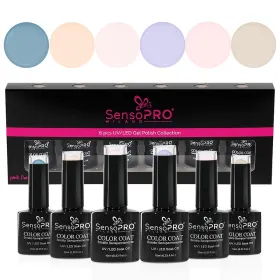 Seturi de Oje Semipermanente pentru Manichiură Perfectă Set Oje Semipermanente 10ml SensoPRO Milano, Bride Smile