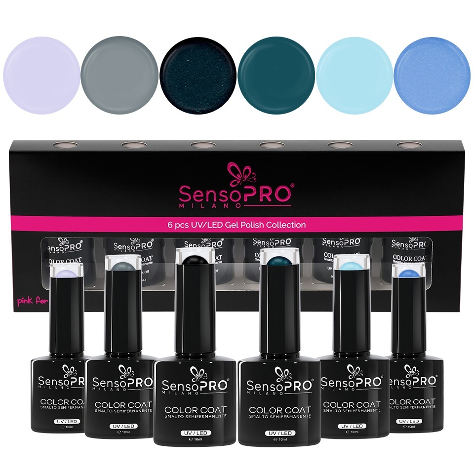 Seturi de Oje Semipermanente pentru Manichiură Perfectă set oje semipermanente 10ml SensoPRO Milano, Dream Baby
