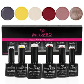 Seturi de Oje Semipermanente pentru Manichiură Perfectă Set Oje Semipermanente 10ml SensoPRO Milano, Fall in Love
