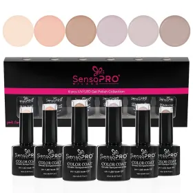 Seturi de Oje Semipermanente pentru Manichiură Perfectă Set Oje Semipermanente 10ml SensoPRO Milano, Nude Seduction