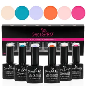 Seturi de Oje Semipermanente pentru Manichiură Perfectă Set Oje Semipermanente 10ml SensoPRO Milano, Summer Edition