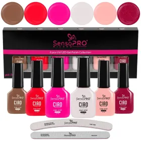 Seturi de Oje Semipermanente pentru Manichiură Perfectă set oje semipermanente 7ml SensoPRO Milano - CIAO, Amore