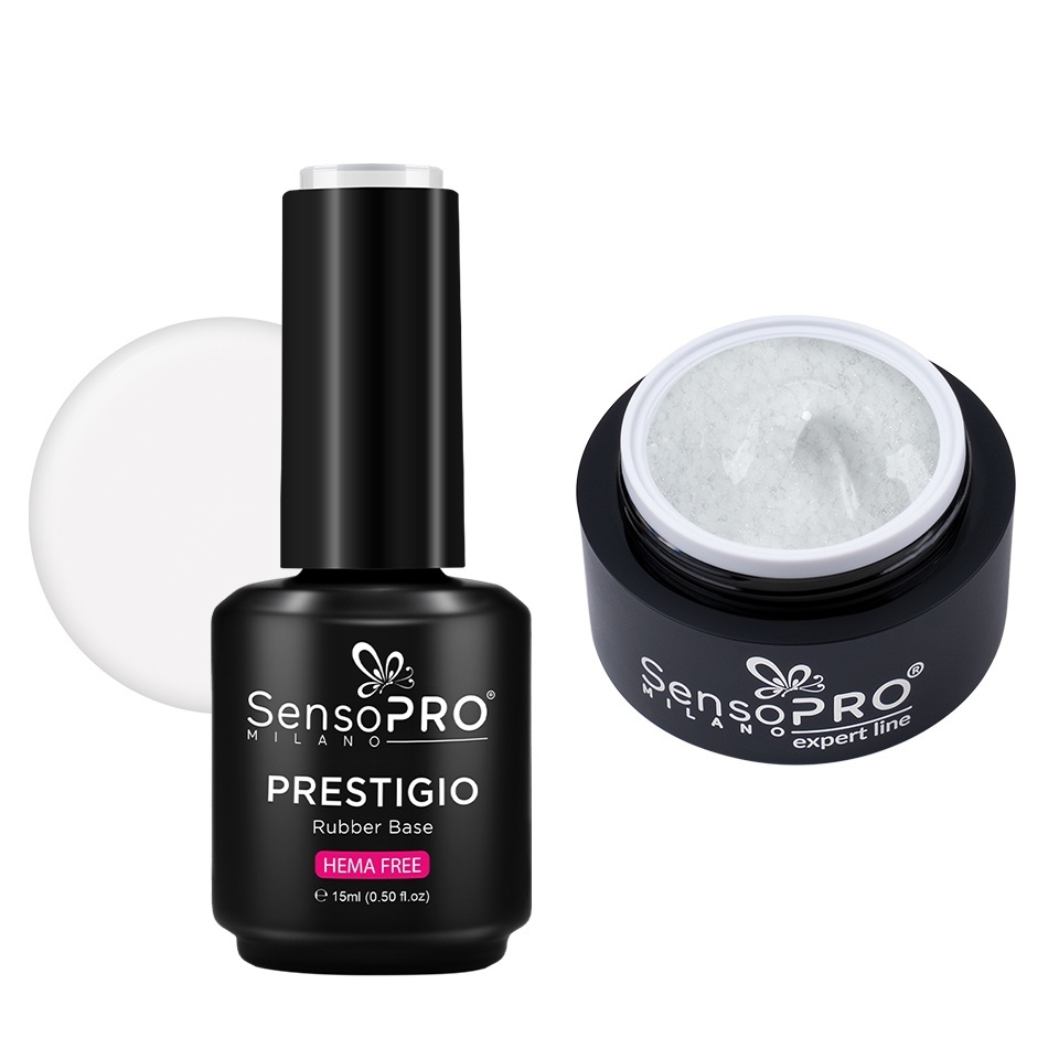 Seturi Geluri Constructie pentru Unghii - UnghiiPro.ro set gel constructie pentru unghii - Cream Cloud SensoPRO Milano