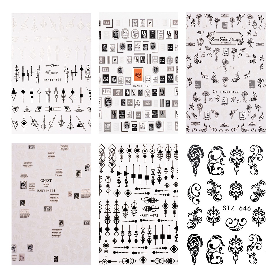 Set Nail Art Graphic Edge
