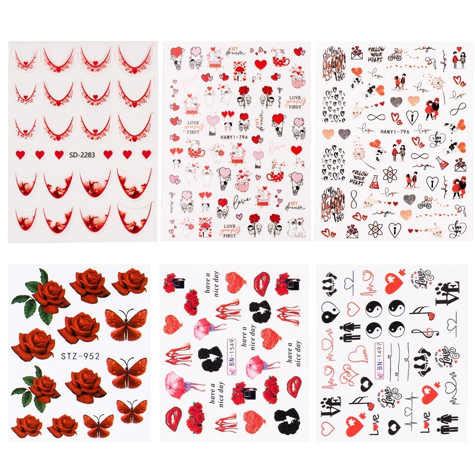 Set Nail Art Hello Love