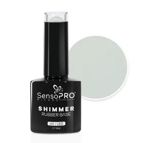 Rubber Base SensoPRO 10ml - Stabilitate și Flexibilitata Rubber Base SensoPRO 10ml - Milky White Shimmer Blue