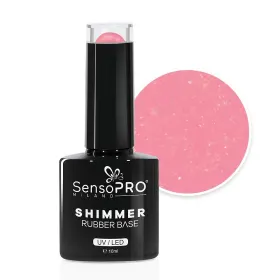 Rubber Base SensoPRO 10ml - Stabilitate și Flexibilitata Rubber Base SensoPRO 10ml - Cosmic Rose cu Sclipici