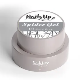 Spider Gel - Soluția Perfectă pentru Unghiile Tala Spider Gel - Soluția Perfectă pentru Unghiile Tale, 03 Gri Metalic