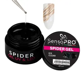 Spider Gel – Creativitate și Versatilitate pentru Unghiile Tala Spider Gel SensoPRO Milano Ice Clear, 5 ml