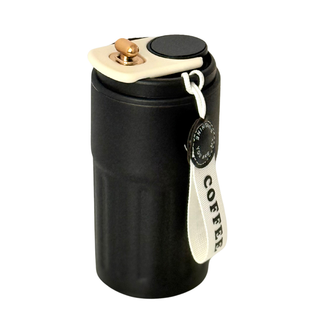 Termos Digital CoffeeMug, Display LED, Termometru inclus, Otel Inoxidabil Interior, Negru, 450ml,MIX14823