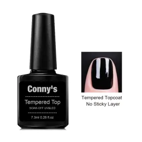 Primer, Bonder și Top Base One - Esențiale pentru Unghii Perfecta Top Coat Conny's Tempered Top No-Wipe Fara Degresare 7.3ML
