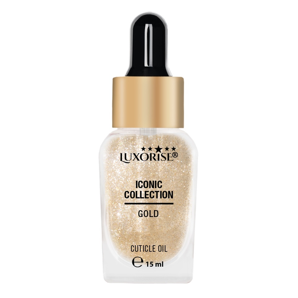 Tratament pentru Îngrijirea Frumuseți ulei cuticule Iconic Collection Gold - LUXORISE, 15ml