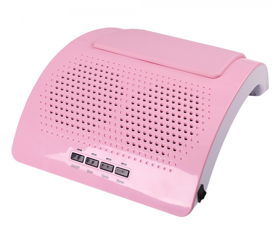 Aspirator Unghii 2 Motoare Dual Fusion Elite 60W LUXORISE + Lampa LED – Roz - Image 2