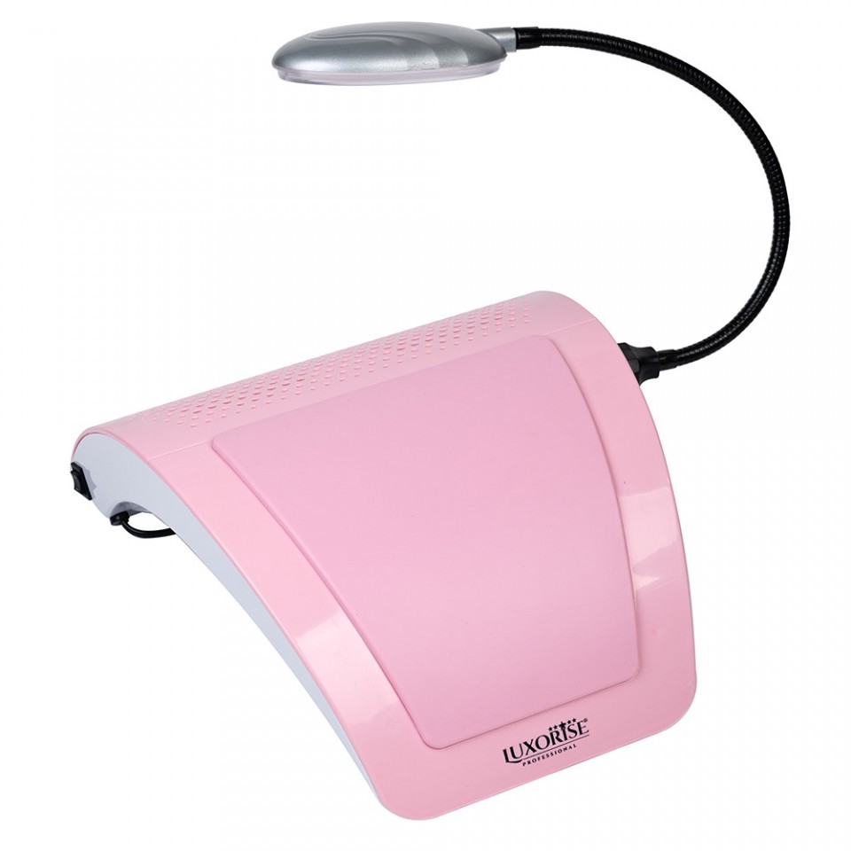 Aspirator Unghii 2 Motoare Dual Fusion Elite 60W LUXORISE + Lampa LED – Roz - Image 3