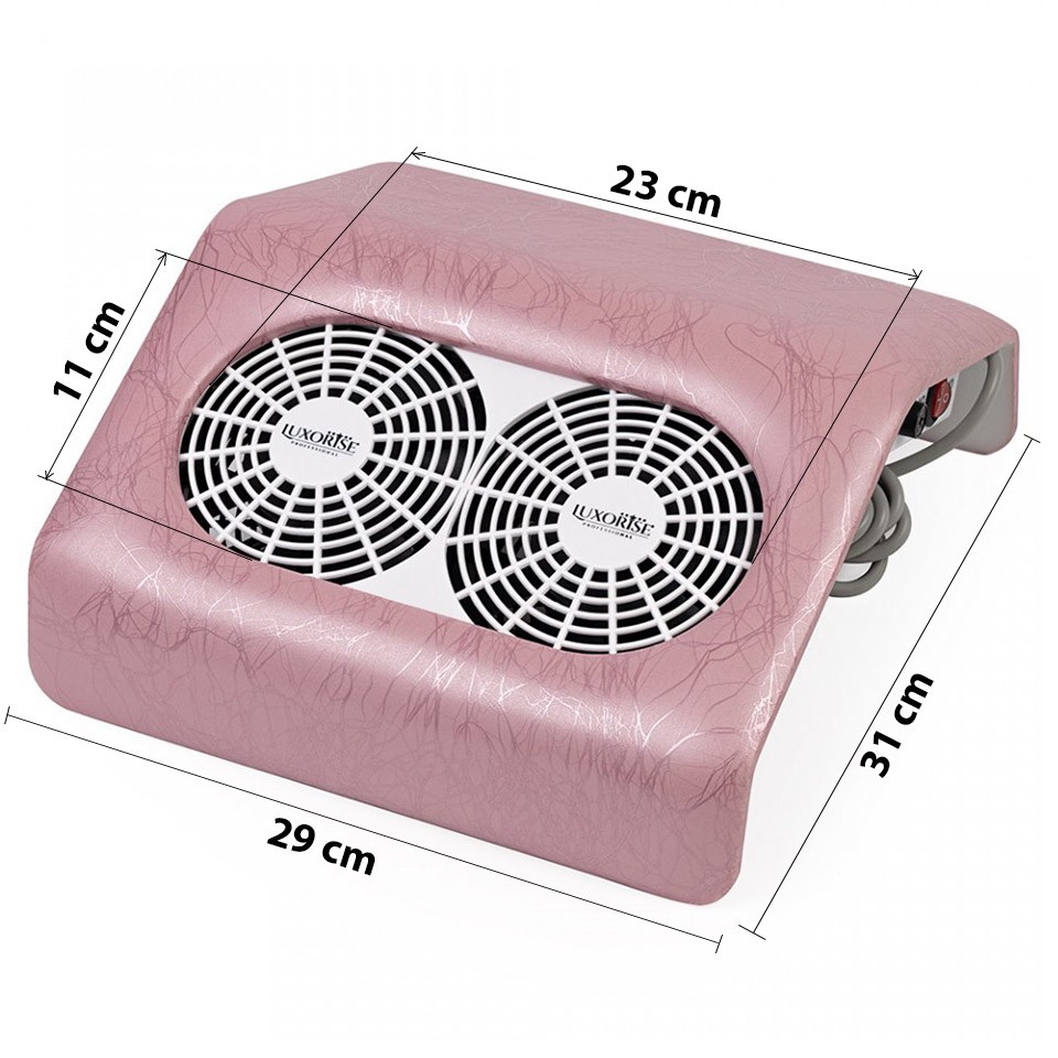 Aspirator Unghii Tornado Force 48W LUXORISE – Colector Praf Manichiura, Roz - Image 4