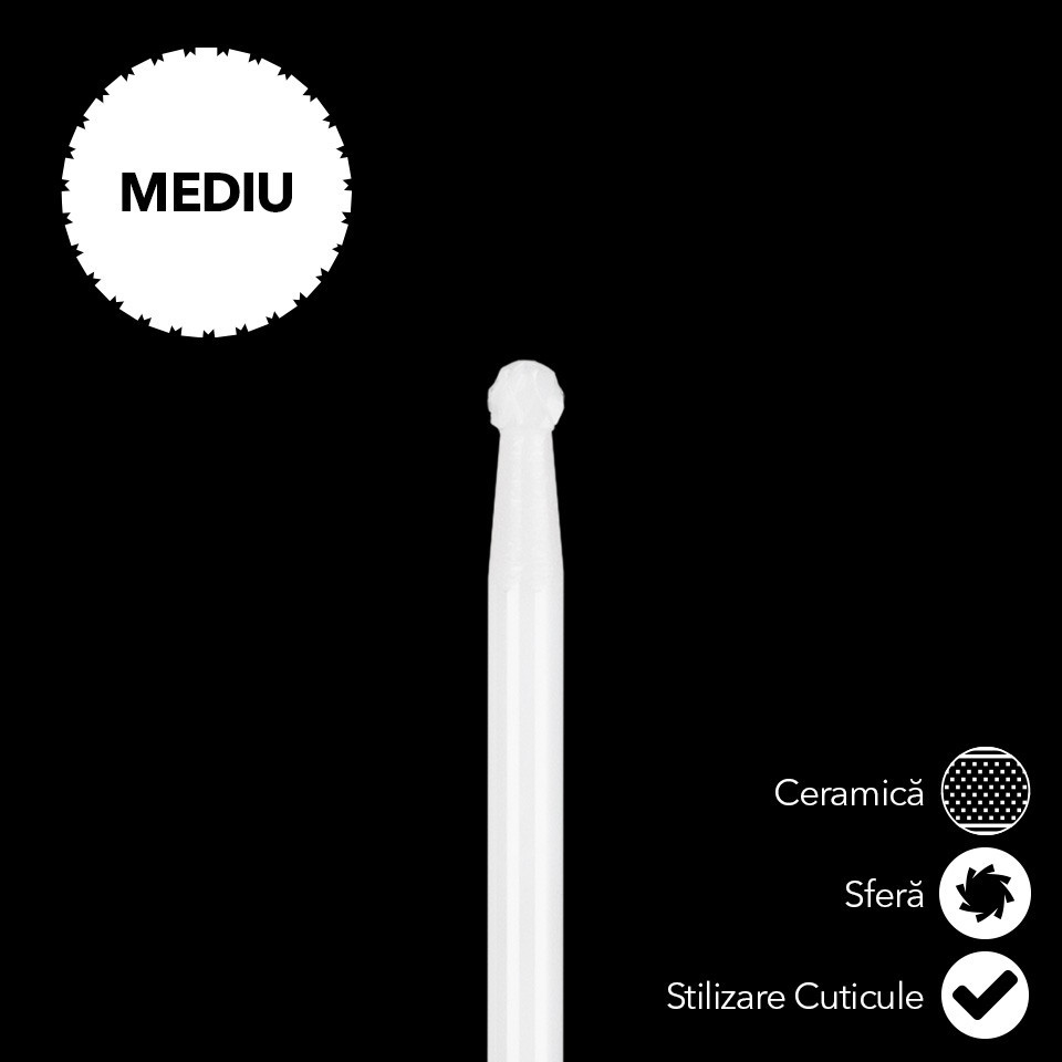Capat Freza Ceramica Cuticule LUXORISE Sfera, fina #241 - Image 2