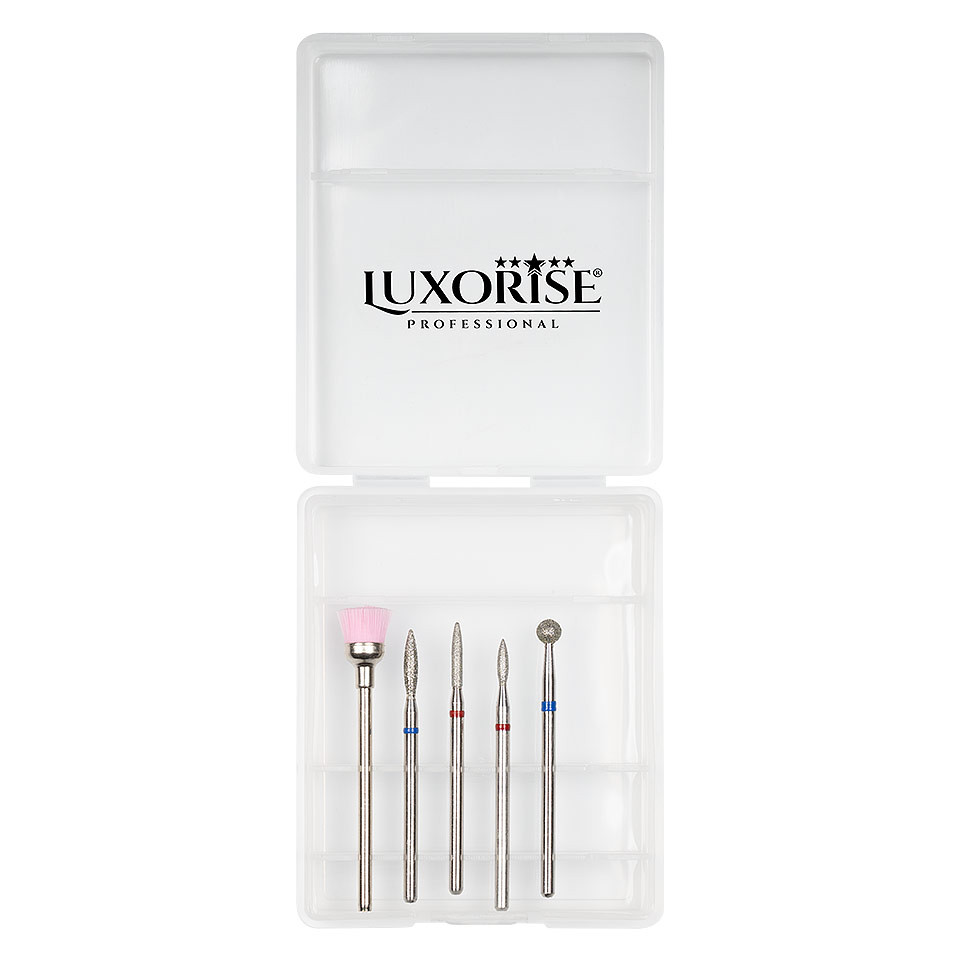 Capete Freza Unghii Diamantate LUXORISE #25, set 5 buc - Image 2