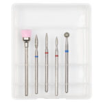 Capete Freza Unghii Diamantate LUXORISE #25, set 5 buc