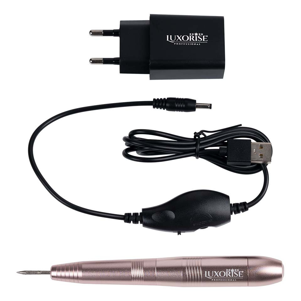 Freza Unghii cu Capat USB Titanium Travel - LUXORISE, Gold - Image 3