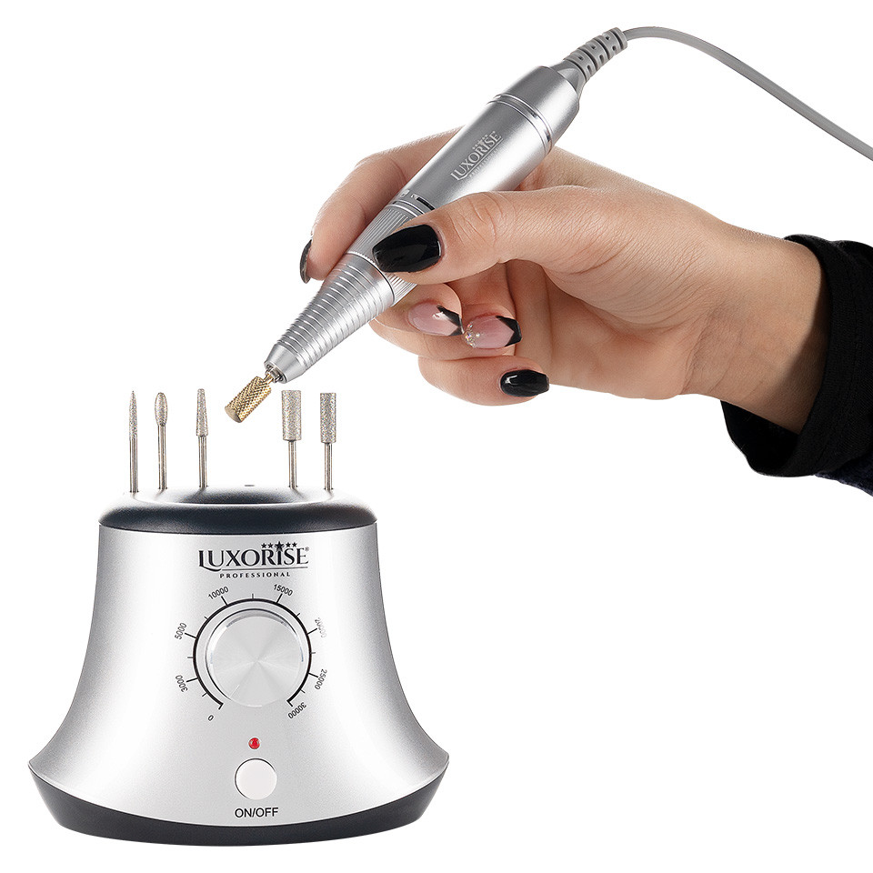 Freza unghii profesionala iFORCE PRO - LUXORISE Germania, 30.000 RPM, Silver - Image 3